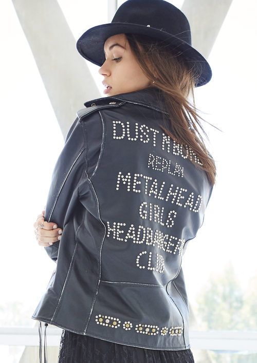 Biker con detalle de letras de la colección 'Rebels & Heroes' Otoño/Invierno 2017/2018 de Replay