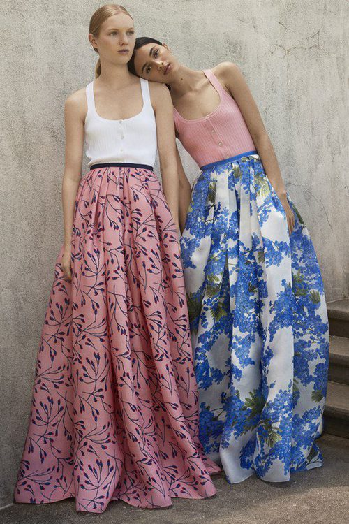 Faldas largas de la Colección Resort 2018 de Carolina Herrera