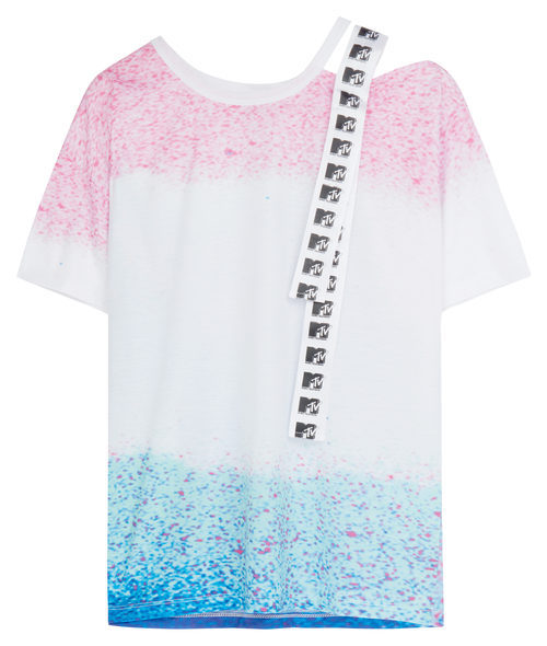 Camiseta tricolor con logo de MTV de la colección colaborativa 'ASOS x MTV'