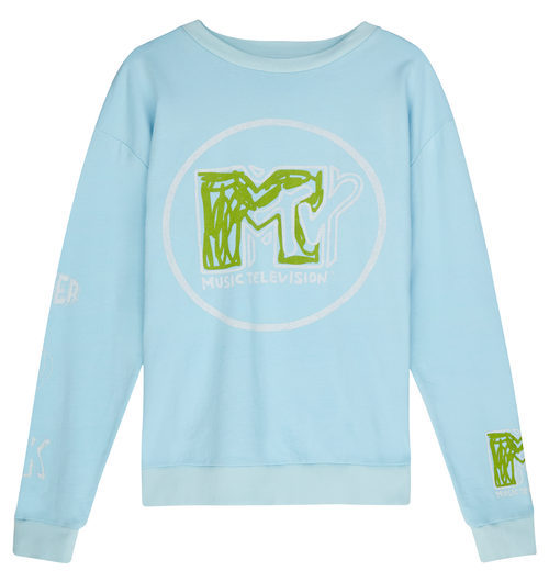 Sudadera azul con logo de MTV de la colección colaborativa 'ASOS x MTV'