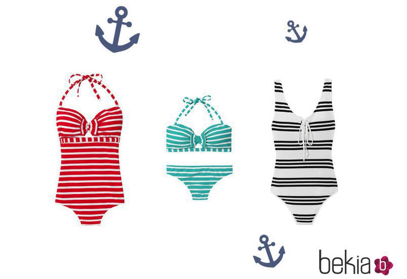 Bañadores y bikini de la colección Esprit croisière de Etam 2017