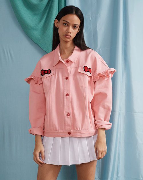 Cazadora denim rosa de la colección de Hello Kitty para Lazy Oaf