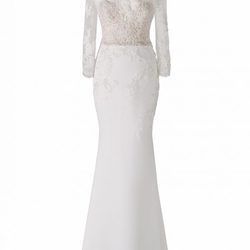 Vestido con guipur y abalorios de la colección Atelier 2018 de Pronovias