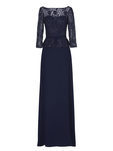 Vestido largo azul marino de la nueva colección de fiesta de Pronovias 2018