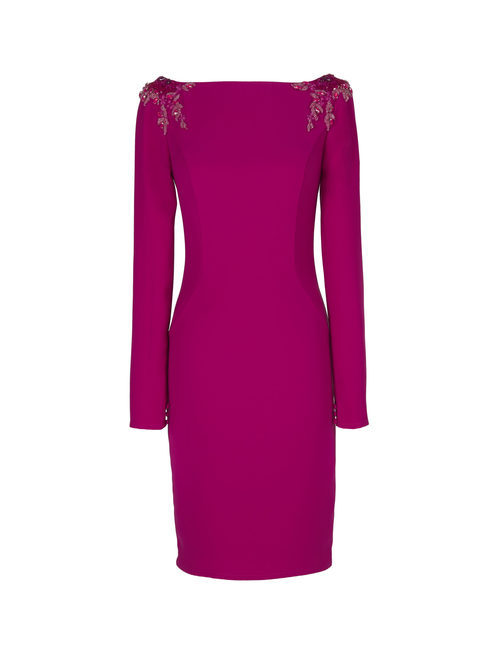 Vestido corto fucsia de la nueva colección de fiesta de Pronovias 2018