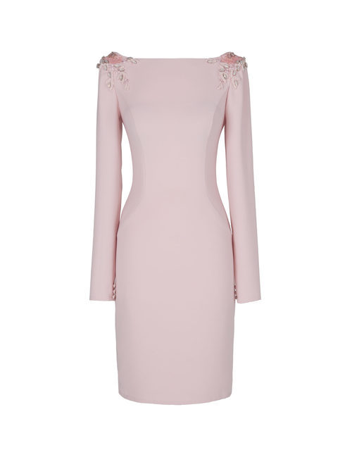 Vestido corto rosa pastel de la nueva colección de fiesta de Pronovias 2018