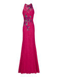Vestido largo rosa estampado de la nueva colección de fiesta de Pronovias 2018
