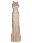Vestido largo oro rosa con lentejuelas de la nueva colección de fiesta de Pronovias 2018
