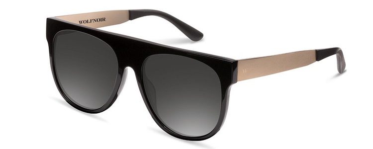 Gafas con montura dorada diseñadas por Chino Darín para Wolfnoir