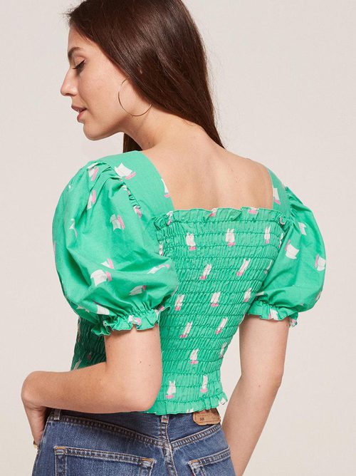 Top con estampado de colección vintage 2017 de Reformation