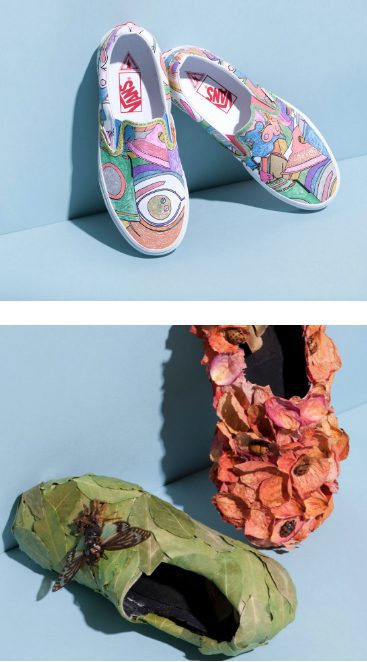 Vans con hojas y pinturas diseñadas por Marc Jacobs