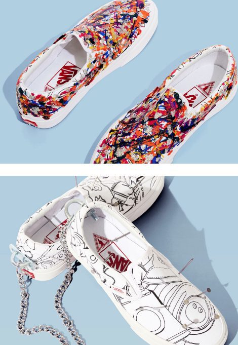 Vans con dibujos abstractos diseñadas por Marc Jacobs