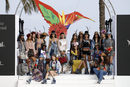 Modelos posando en el desfile de Desigual de la Fashion Week de Ibiza 2017