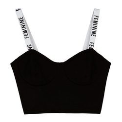 Crop top negro de Bershka de la colección de verano 2017