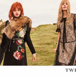 Stella Maxwell y Stella Lucia con estampados y encajes de la campaña 'On the road' de Twinset