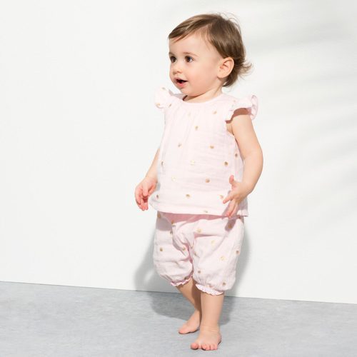 Conjunto de camisa y pantalón de lunares de aden + anais verano 2017