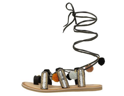 Sandalias boho con pompones multicolores de la colección 'Bali' de Gioseppo
