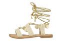 Sandalias boho con pompones beige de la colección 'Bali' de Gioseppo