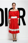 Natalie Portman con un vestido ibicenco rojo