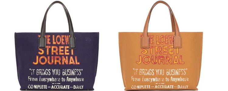 Bolsos Shopper de la colección ' Street Journal' de Loewe 2017