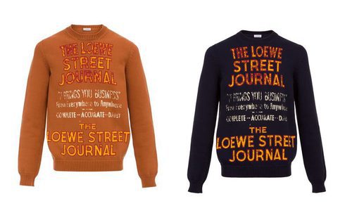 Jerséis de la colección ' Street Journal' de Loewe 2017