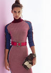 Sara Sampaio con vestido ajustado para la colección otoño/invierno 2017/2018 de Pinko