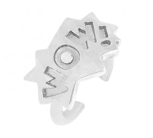Anillo con diseño 'Wow' en plata de la colección ' The Powerpuff Girls x Apodemia'
