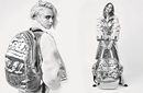 Lily-Rose Depp y Cara Delevingne con abrigo plateado de la colección otoño/invierno 2017 de Chanel