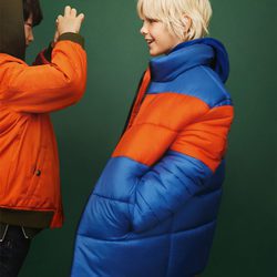 Abrigo de plumas azul de Zara Kids otoño/invierno 2017/2018