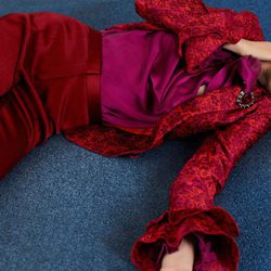 Traje de chaqueta granate de Uterqüe otoño/invierno 2017/2018
