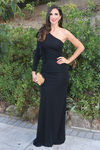 Nuria Fergó con un vestido largo negro