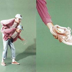 Modelo melocotón de la nueva colección 'The One Star x Golf le Fleur' de Converse
