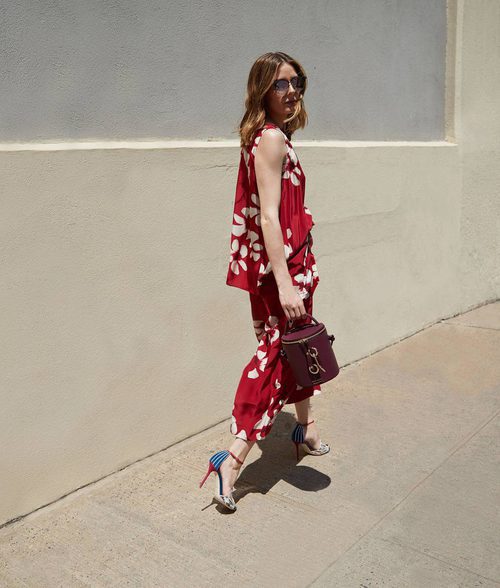 Bolso granate de la colección 'Olivia Palermo x Meli Melo Collection'