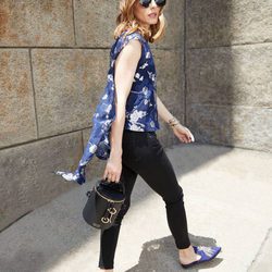 Bolso negro de la colección 'Olivia Palermo x Meli Melo Collection'
