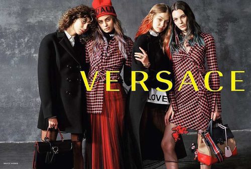 Gigi Hadid, Taylor Hill, Mica Argañaraz y Vittoria Ceretti, embajadoras de la campaña otoño/invierno 2017/2018 de Versace