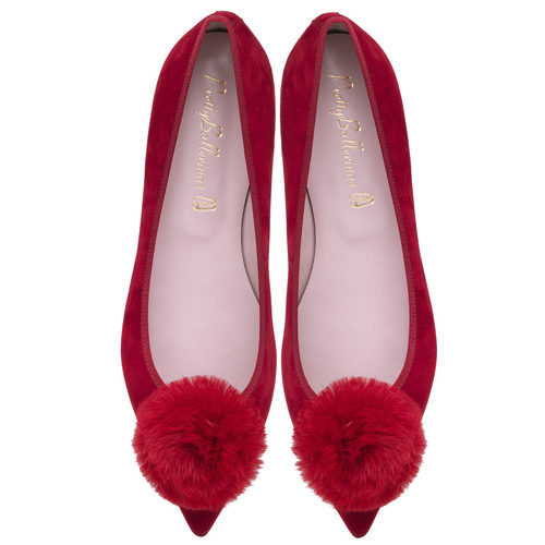 Manoletinas rojas de Pretty Ballerinas otoño/invierno 2017/2018