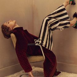 Pantalón palazzo de rayas de Zara Trafaluc otoño/invierno 2017/2018