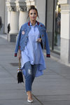 Paula Echevarría con cazadora y vaqueros denim