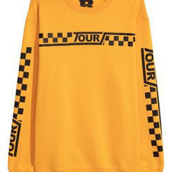 Sudadera amarilla cuadros Justin Bieber para H&M