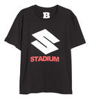 Camiseta negra con letras de la coleccion de H&M con Justin Bieber