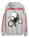 Sudadera gris con estampado de una moto de la colaboración de H&M con Justin Bieber