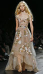 Vestido de flores de Marchesa primavera/verano 2018 en la New York Fashion Week