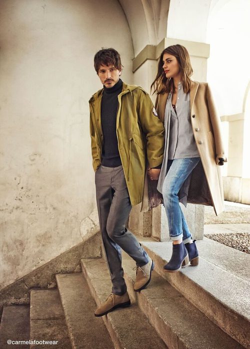 Dulceida y Andrés Velencoso posan con botines en la nueva campaña de Carmela otoño/invierno 2017/2018