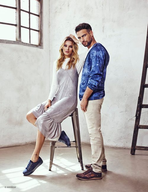 Bregje Heinen y Jesús Castro posan con sneakers para Refresh otoño/invierno 2017/2018