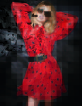 Vestido rojo de la colección otoño/invierno 2017/2018 de Patricia Conde para Dándara
