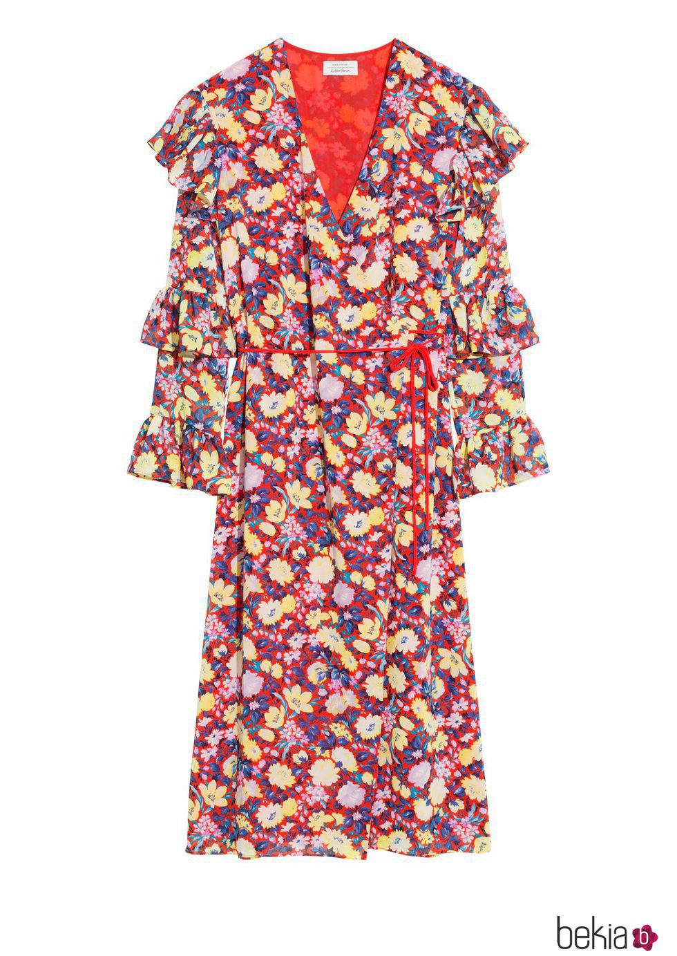 Vestido rojo flores de la nueva colección & Other Stories otoño/invierno 2017/2018
