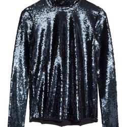 Camiseta de lentejuelas azul de la nueva colección & Other Stories otoño/invierno 2017/2018