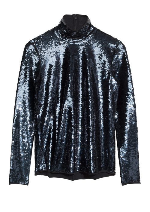 Camiseta de lentejuelas azul de la nueva colección & Other Stories otoño/invierno 2017/2018