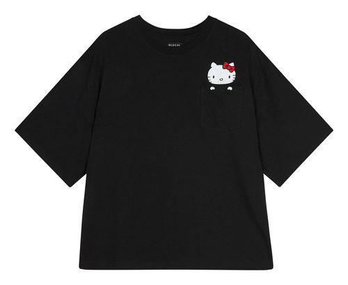 Camiseta básica negra de la colección de Hello Kitty para Asos de otoño/invierno 2017/2018