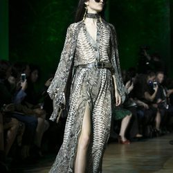 Vestido animal print de Elie Saab primavera/verano 2018 en la París Fashion Week